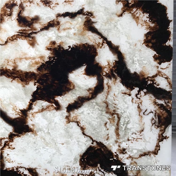 Crystallized Onyx Stone Artificial Alabaster Slab