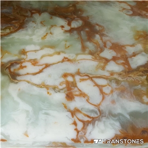 Crystallized Onyx Stone Faux Alabaster Sheet