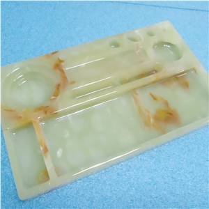Customized Design Artificial Onyx Carved Tray