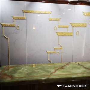 Decorative Faux Alabaster Customized Size Wall Tile