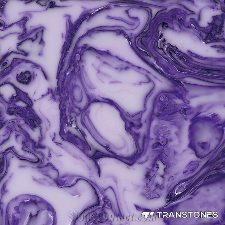 Decorative Purple Faux Alabaster Stone Wall Sheet