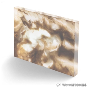 Translucent Alabaster Resin Panel Faux Onyx Slab