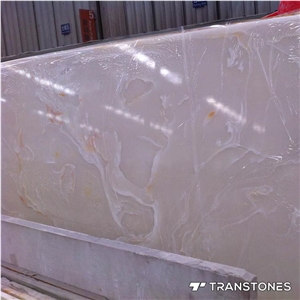 Translucent Resin Panel White Man-Made Stone