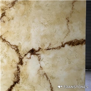 Transparent Artificial Marble Veins Stone Slab