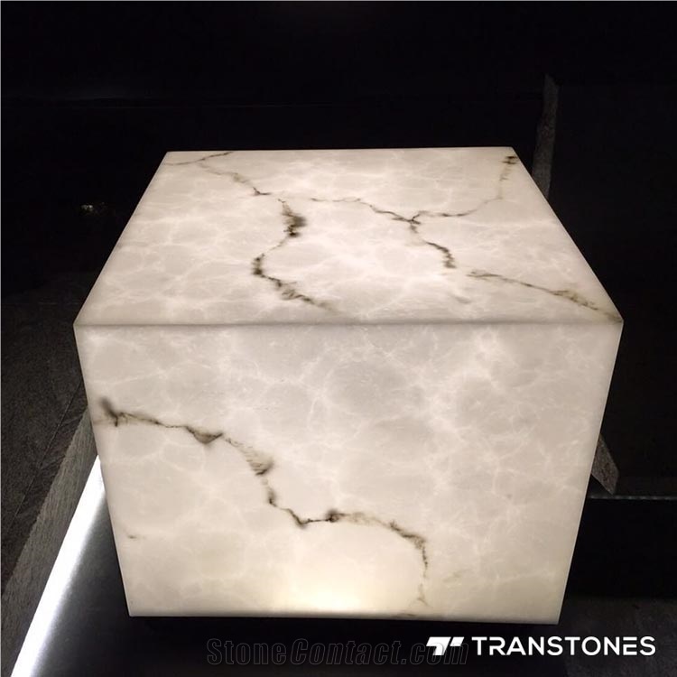 White Translucent Stone Home Decors Alabaster