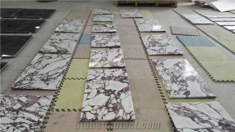 Breccia Vagli Violetta White Marble Bathroom Tiles