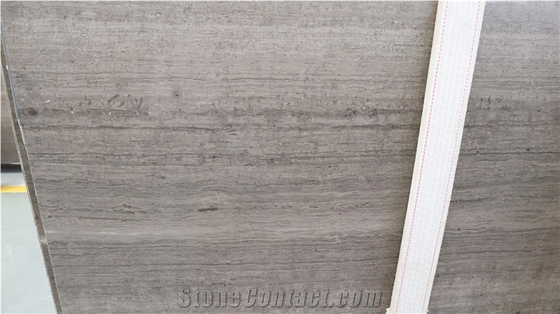 China Serpeggiante Wooden Grey Marble Slab