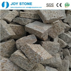 Cheap G682 Yellow Granite Cube Driveway Pave Stone