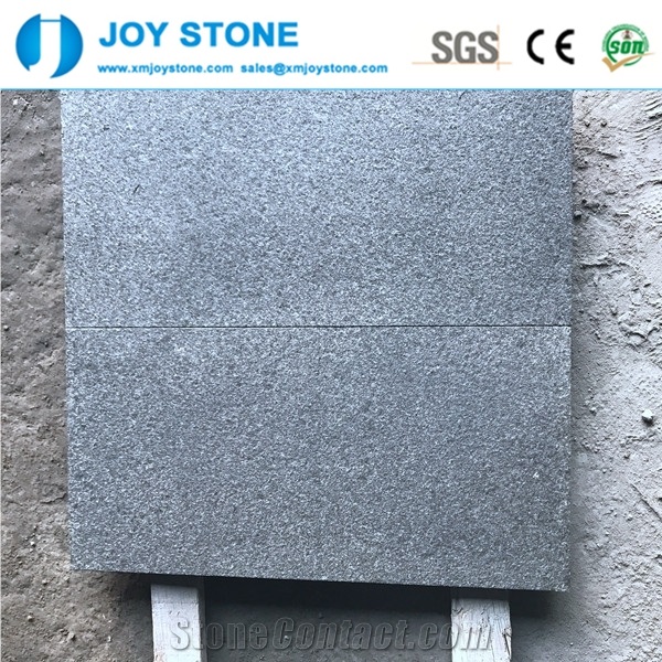 High Quality Hebei Black Basalt Stone Tile Flamed