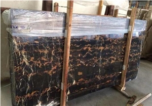 Black and Gold Marble Slabs Polished Pakistan King