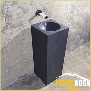 Black Basalt Stone Vanity Wash Basin Bathroom