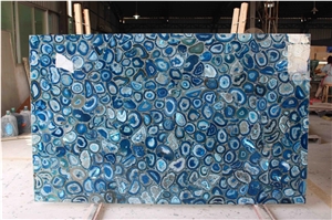 Blue Agate Semiprecious Stone Slabs,Gemstone Slab