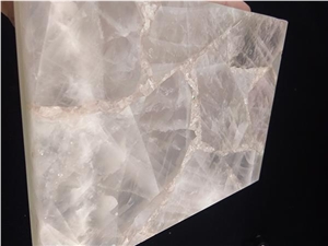Crystal Semi Precious Stone Composite Glass Panels