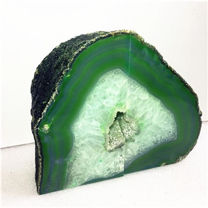 Green Semiprecious Bookends Stone, Gemsone Bookend