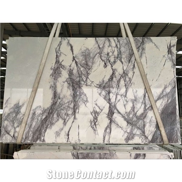 Polished Lilac White Marble Slab & Tiles Suppliers