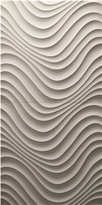 Curl 3d Carved Marble Wall Panel