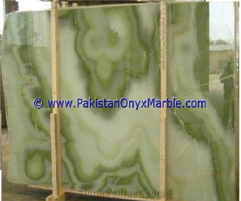 Afghan Green Jade Onyx Slabs