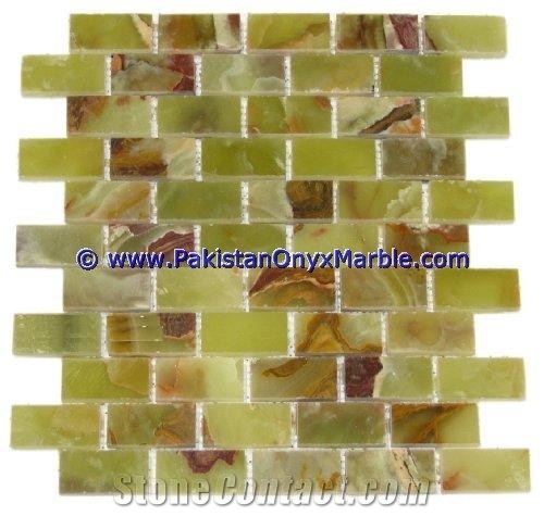 Dark Green Onyx Mosaic Tiles Collection