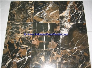 Marble Tiles Black and Gold Michaelangelo Marble