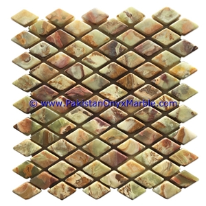 Multi Green Onyx Mosaic Tiles Collection
