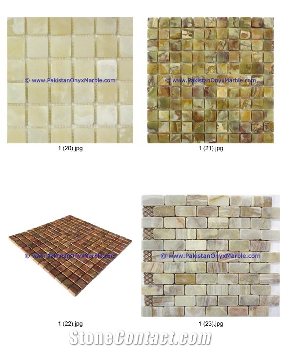 Tumbled Onyx Mosaic Tiles Collection