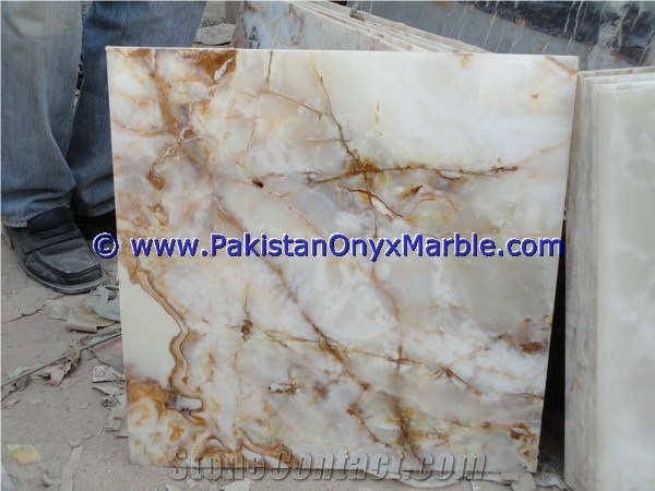 White Onyx Tiles, Pakistan White Jade
