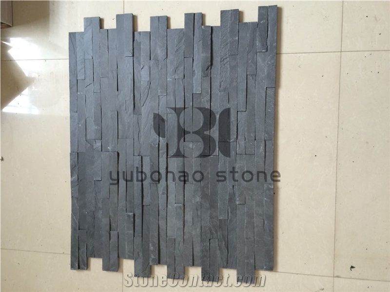 Black Cultured Stone P018, Castle Rock Panel/Tiles