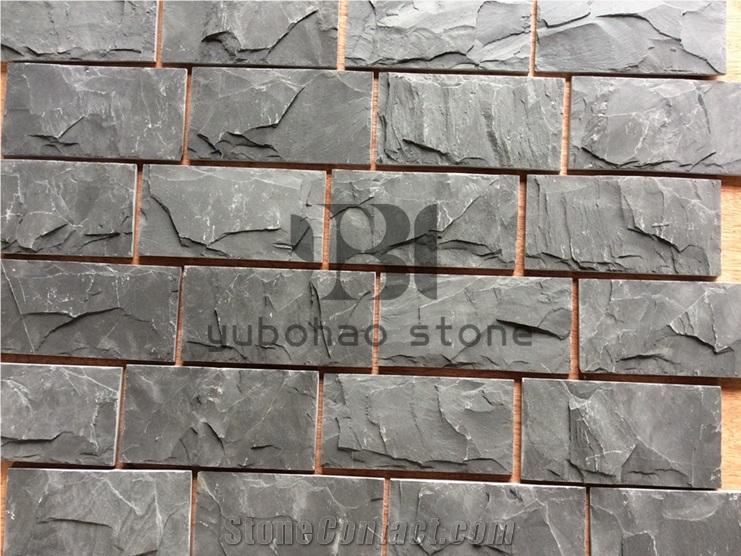 Black Cultured Stone P018, Castle Rock Panel/Tiles