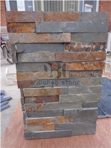 Cheapest Rust Slate Wall Decoration Feature Stone