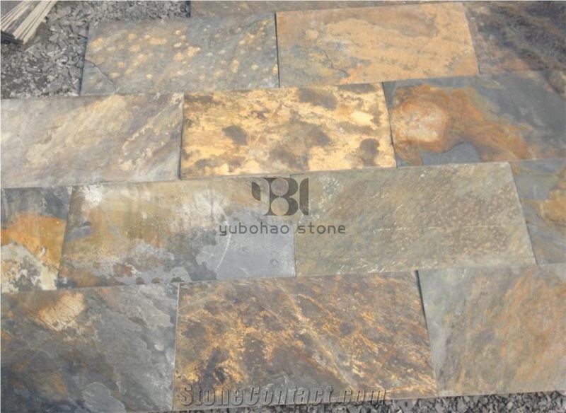 China Multicolor Rust Slate for Thin Stone Veneer