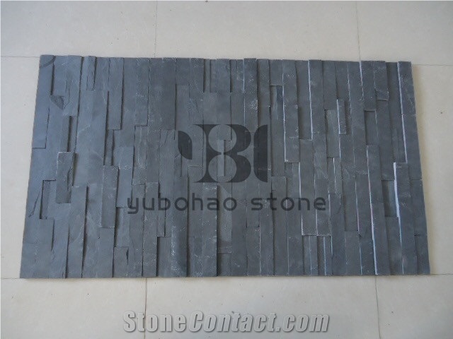 China P018 Black Slate Culture Stone, Feature Wall