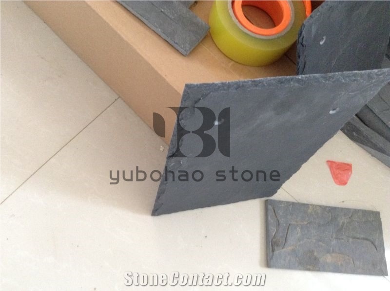 China P018 Black Slate Kitchen Tiles Wall Cladding