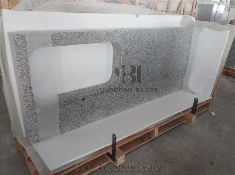 G655 White Natural Granite Bathroom Countertops