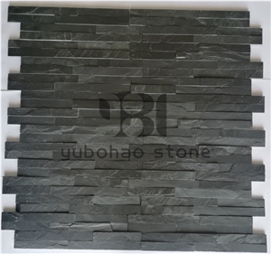 P018 Black Cultured Stone, Slate Ledger/Wall Decor
