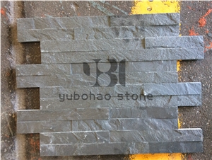 P018 China Black Slate Culture Stone, Thin Veneer