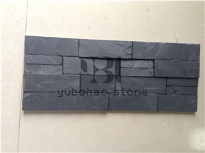 P018 China Black Slate Cultured Stone, Thin Veneer
