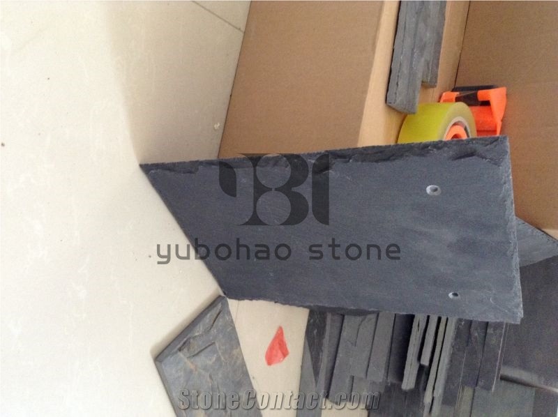 P018 China Black Slate, Flooring Application/Tiles