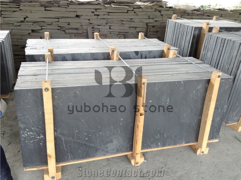 P018 China Black Slate, Flooring Application/Tiles