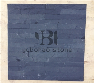P018 China Black Slate Wall Tiles, Corner Stone