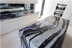 Black Copacabana Granite Kitchen Counter Top