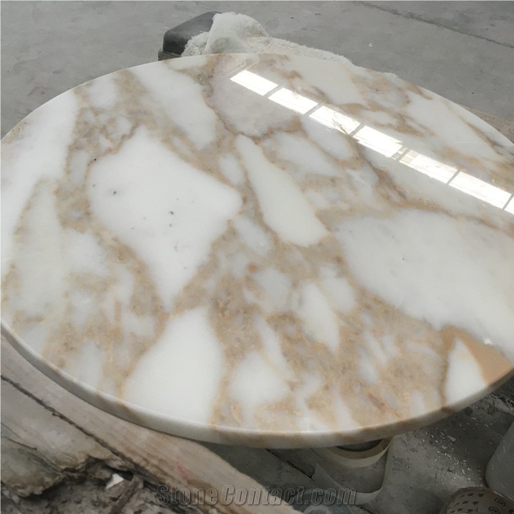 Calacatta Oro Extra Vagli Marble Round Commercial Top