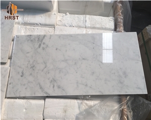 Carrera White Marble Tiles 12x24 Inch