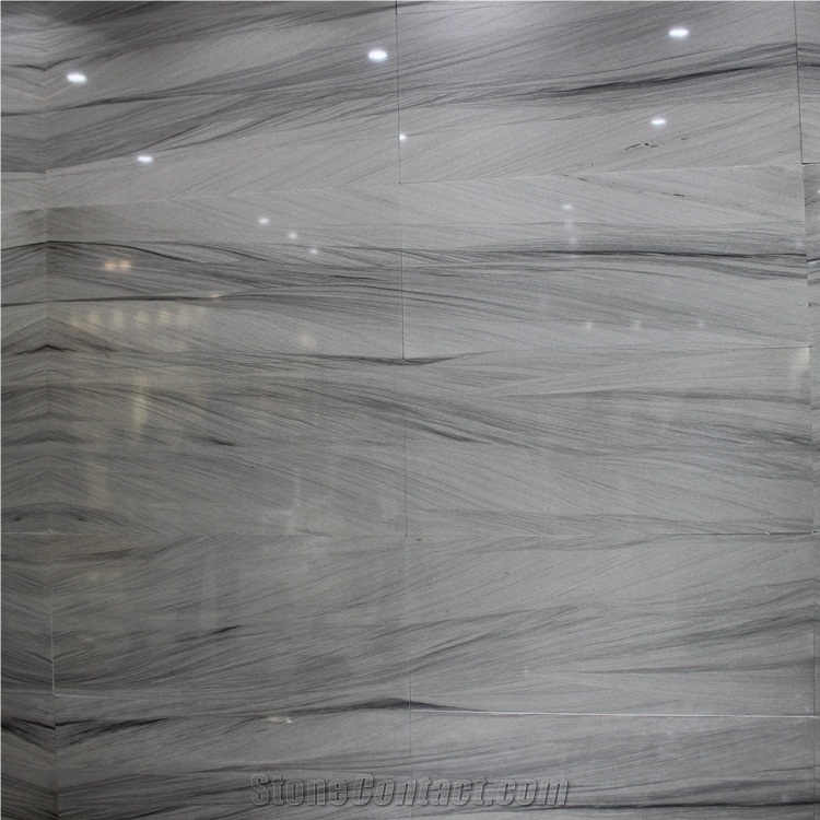Grey Storm Marble Slabs Wooden Veins