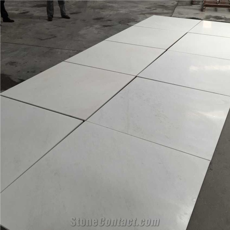 Honed Finish Snow White Marble Tiles 120x120 cm