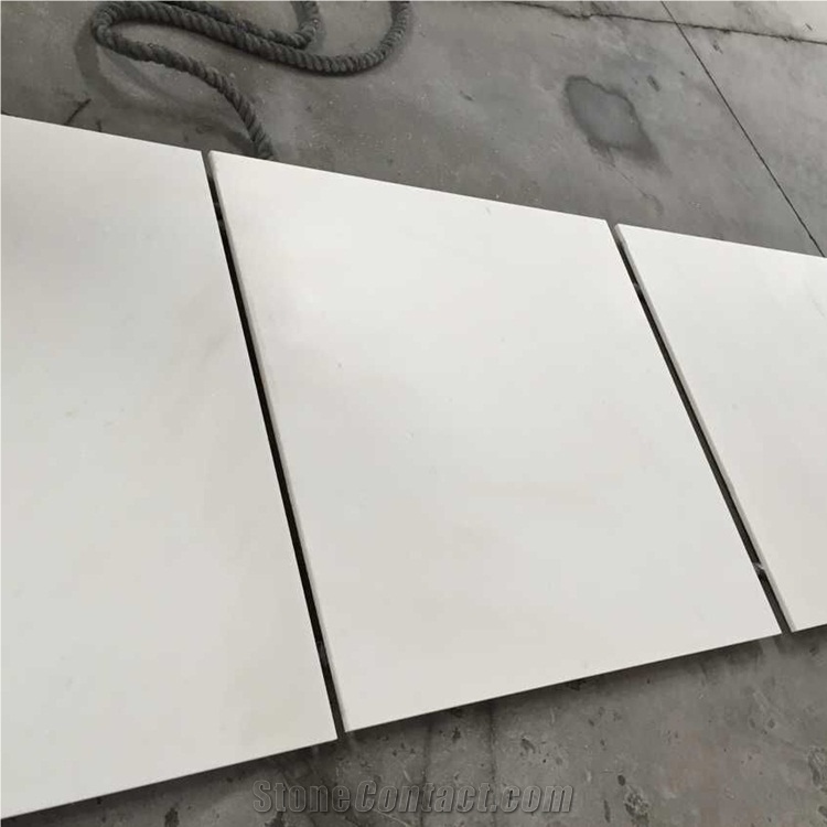 Honed Finish Snow White Marble Tiles 120x120 cm