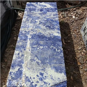 Polished Blue Sodalite Granite Slab