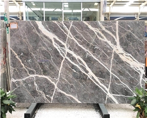 White Veins Sky Fall Grey Marble