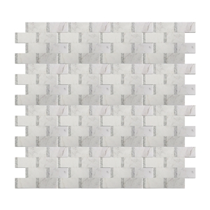 Thassos Brick Design Mosaic Tile