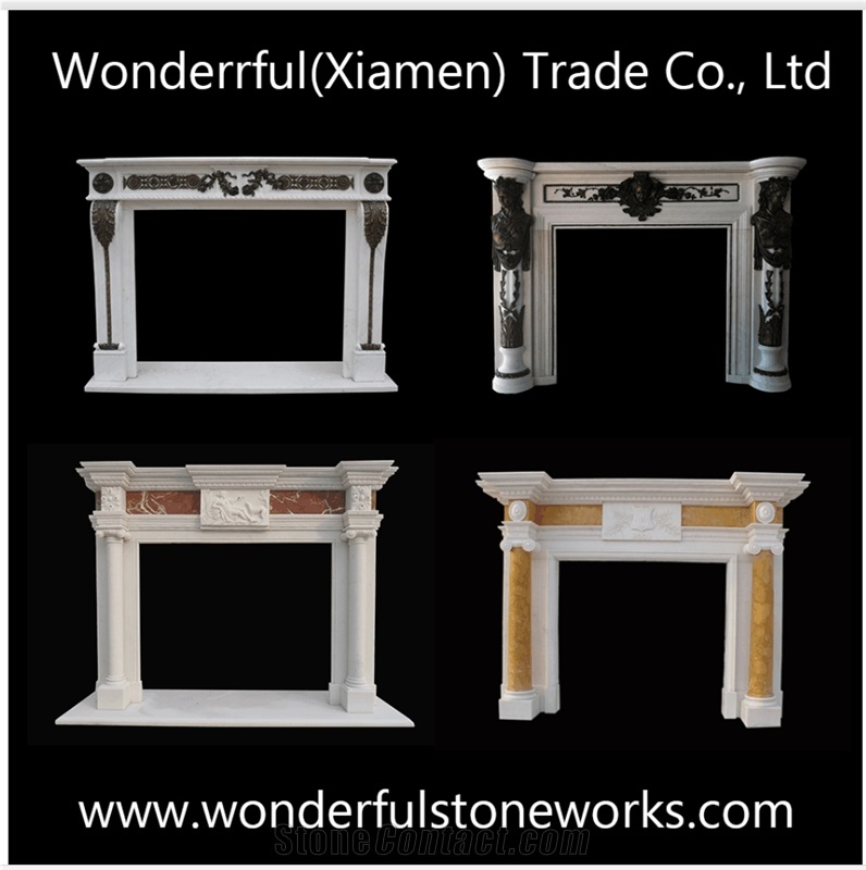 Marble Fireplace Mantels Natural Stone Sculptures