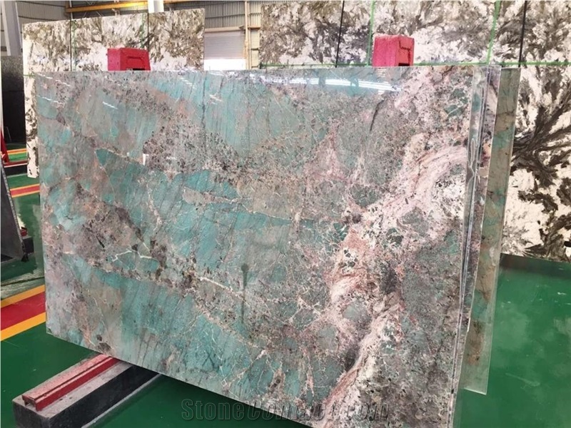 Amazon Green Quartzite Slabs for Feature Wall